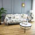 American Floral & Bird Sofa Cover, Knitted Throw Blanket for Sofas & Beds