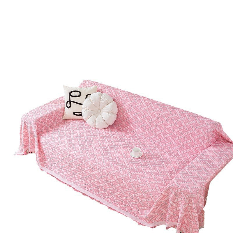 Nordic Waffle Sofa Cover & Throw Blanket, Multi-Use for Home & Picnics
