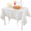Nordic Waffle Tablecloth, Washable Cotton-Linen Table Cover for Dining & Coffee Tables