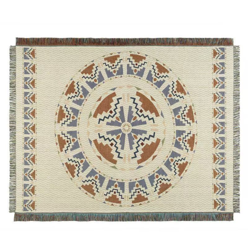 Ethnic Style Picnic Blanket, Multi-Use Throw & Camping Mat for Outdoor & Home